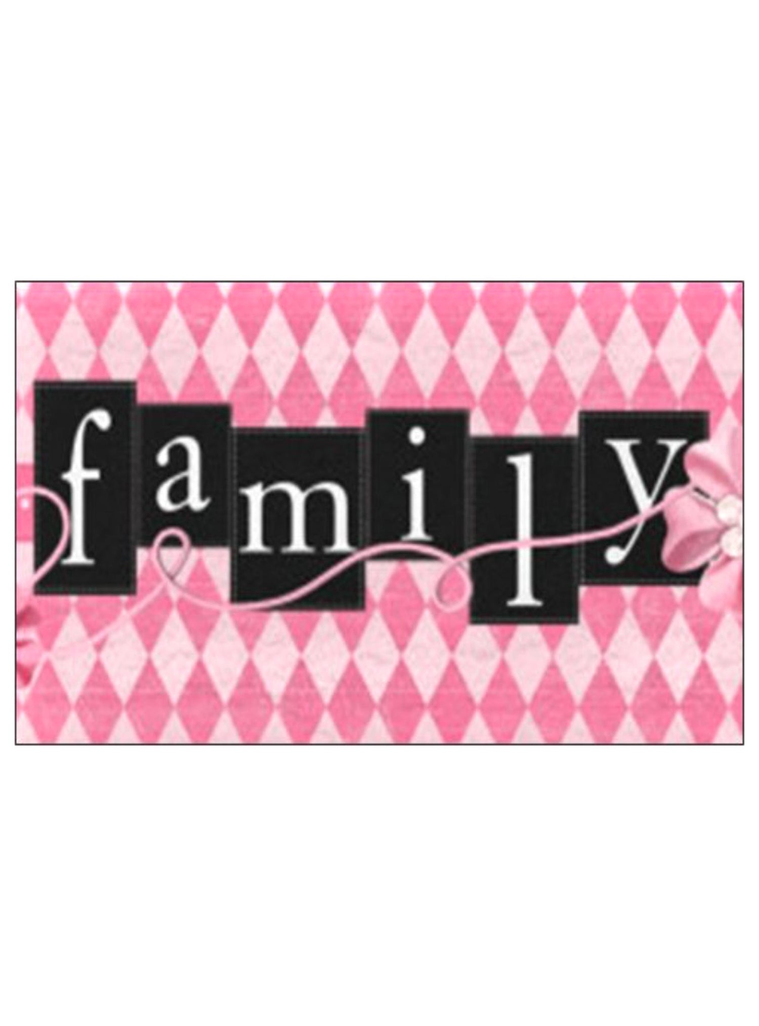 Greeting Gift Card Folded Family