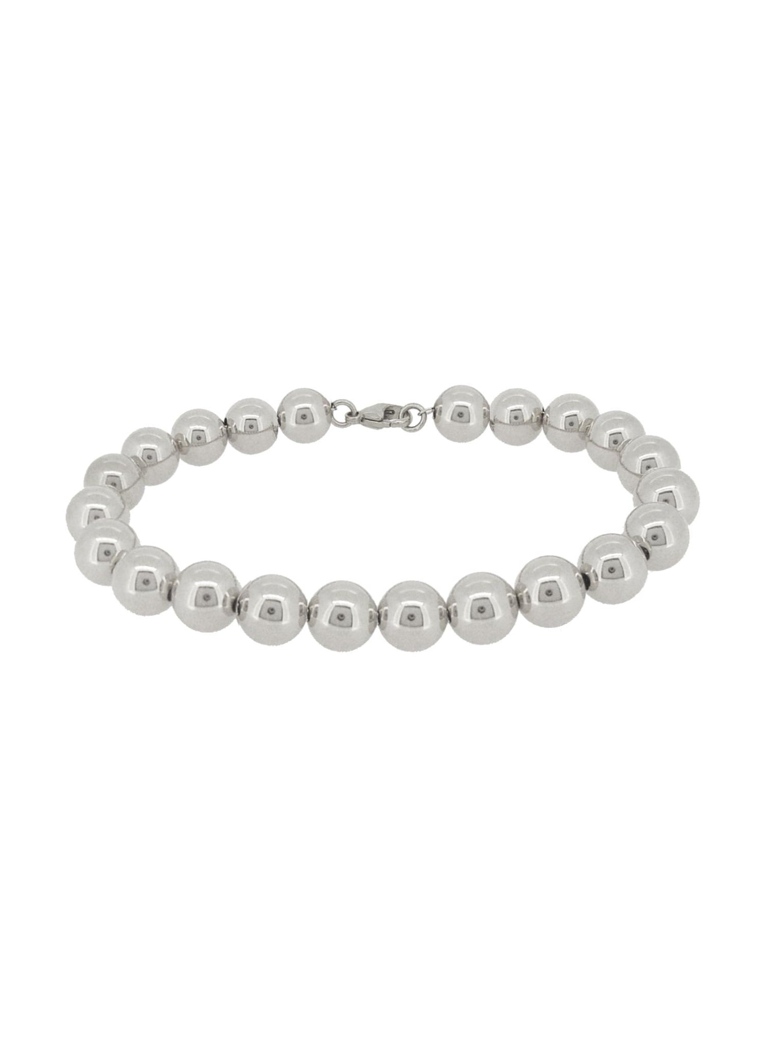 Spherical 7mm Ball Bead Bracelet in Sterling Silver