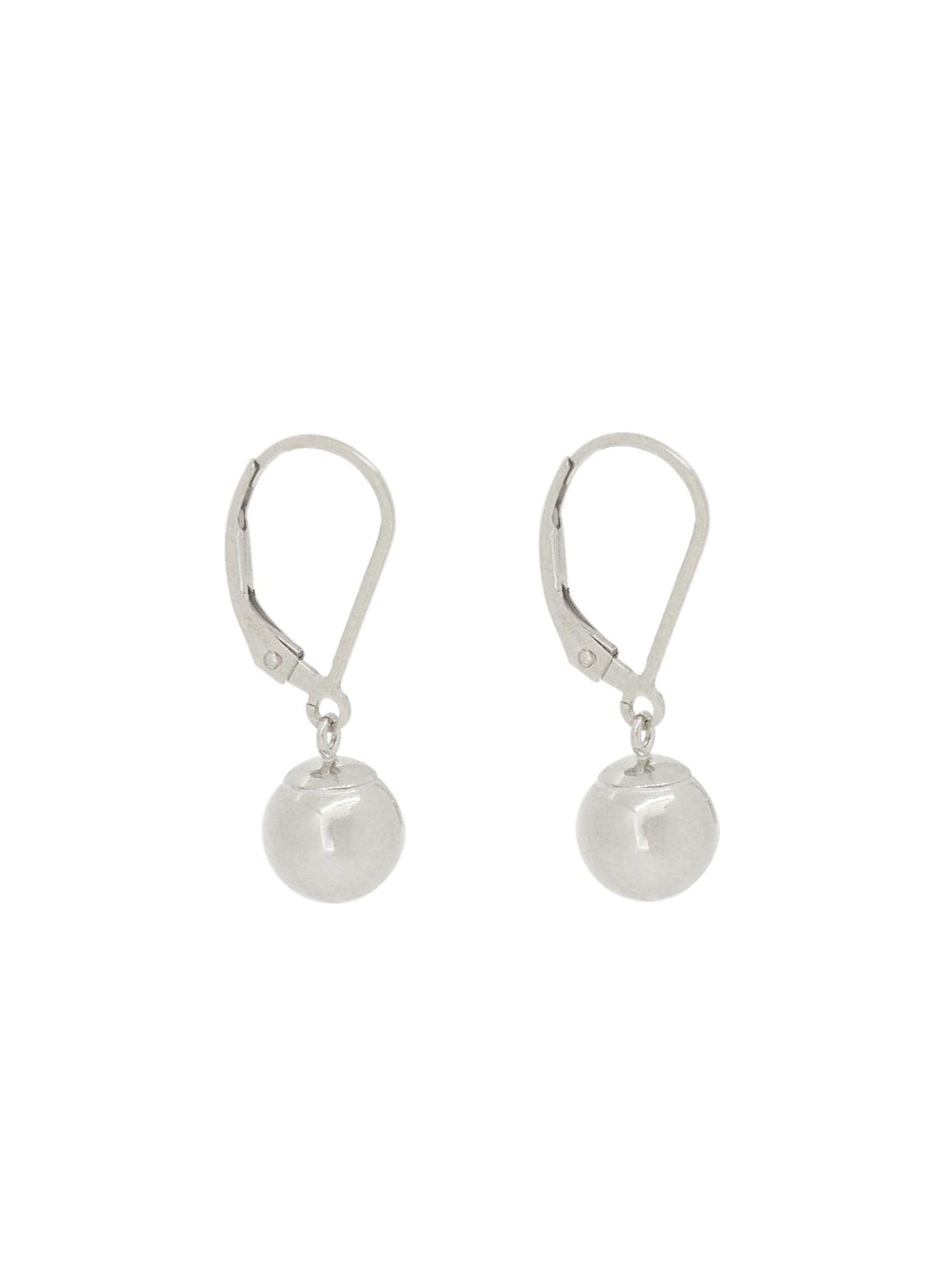 Spherical 8mm Ball Bead Earrings in Sterling Silver
