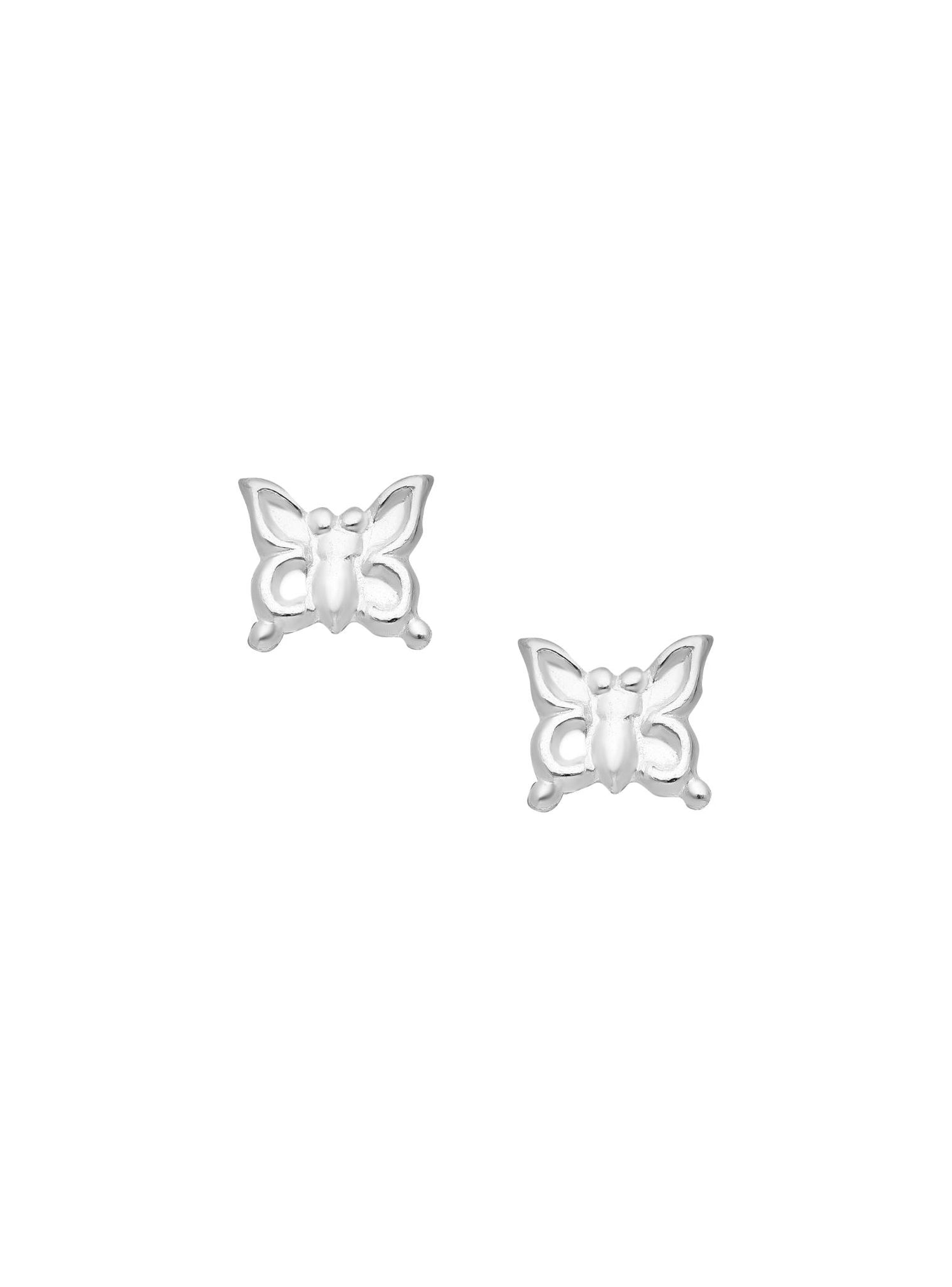 Small Butterfly Stud Earrings in Sterling Silver