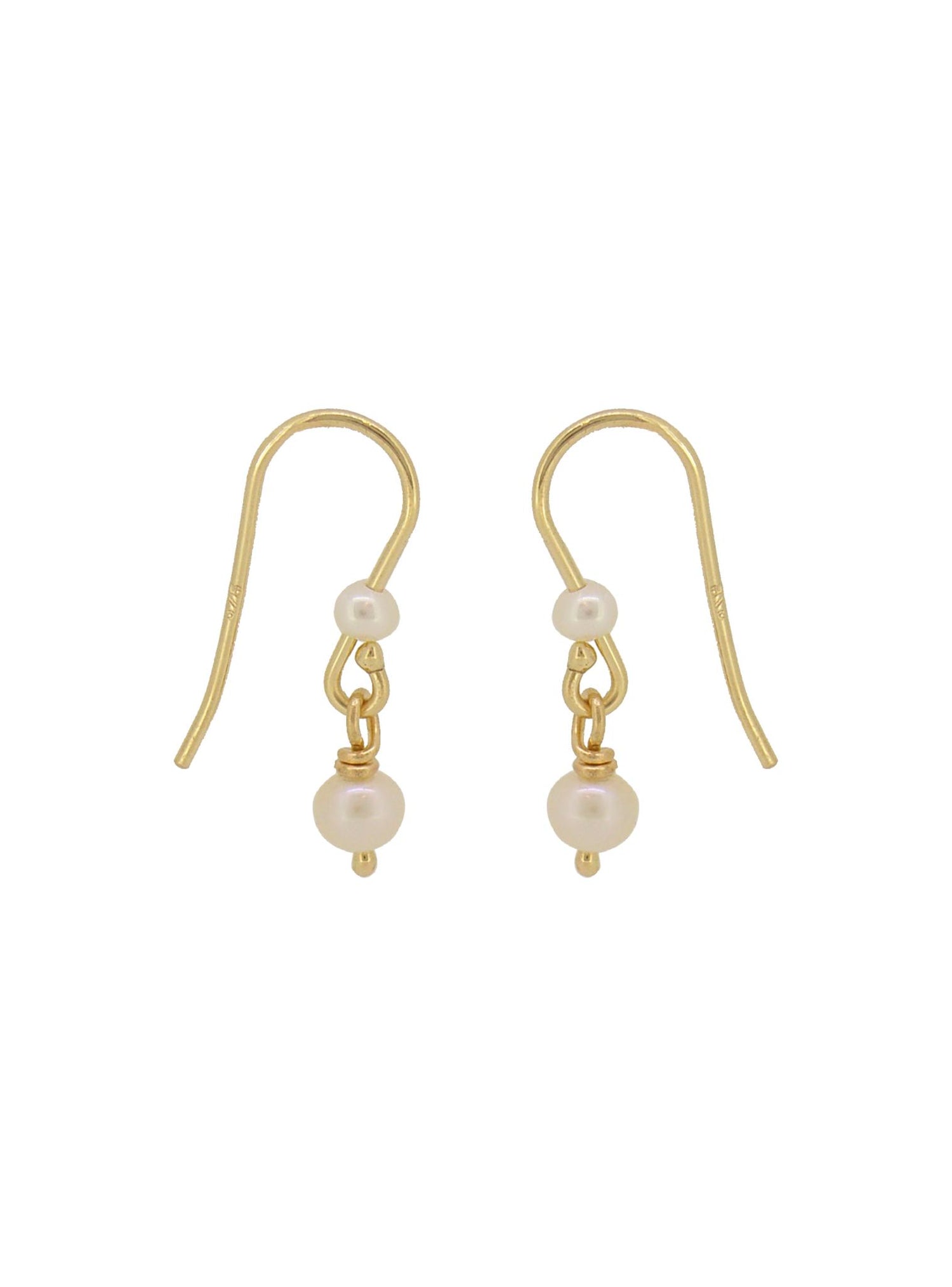 Coco Small Pearl Drop Earrings in 9ct Gold