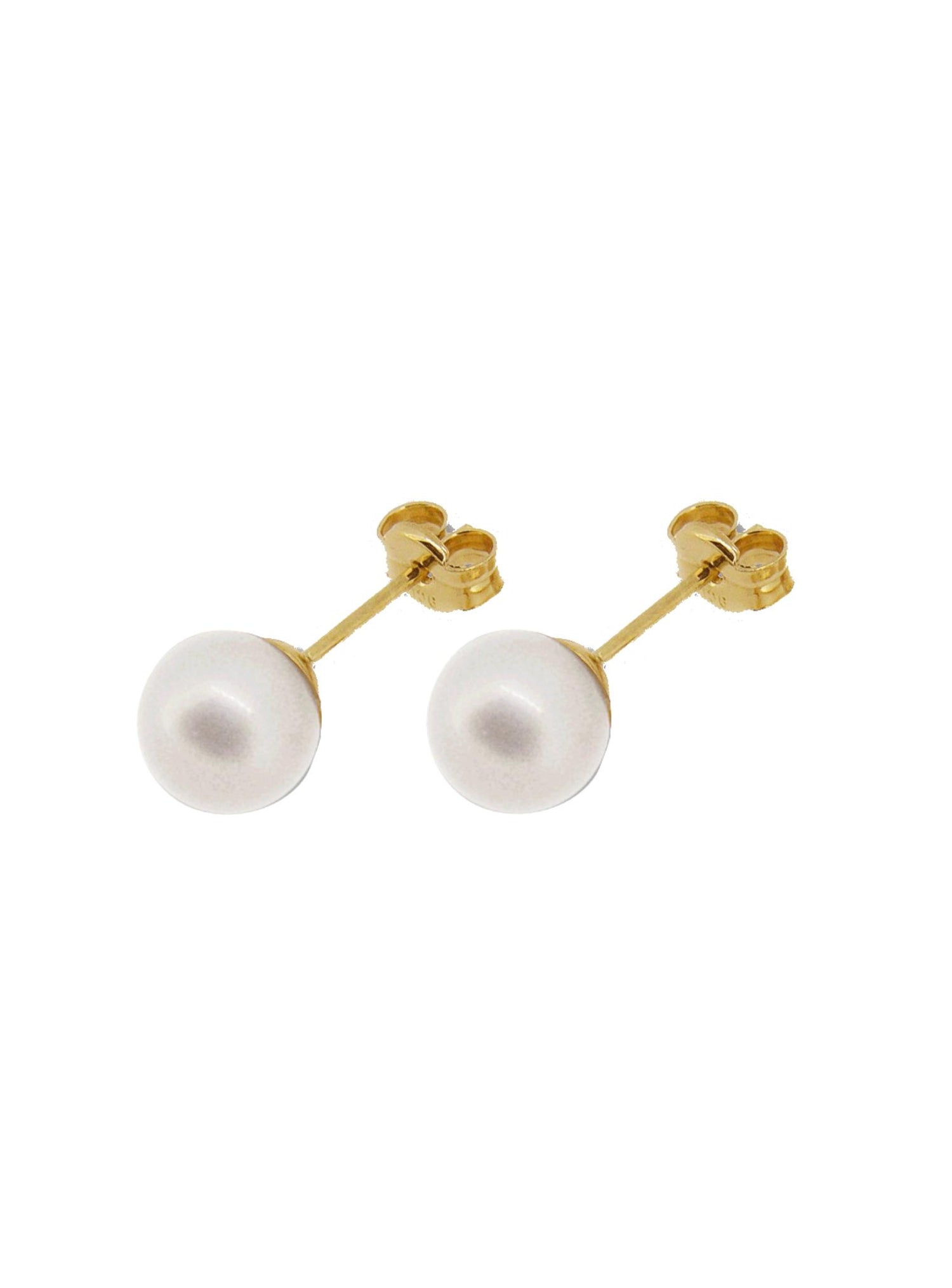 Coco Cultured Freshwater Pearl 8mm Stud Earrings in 9ct Gold