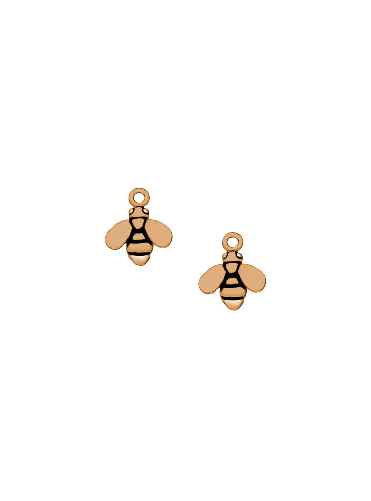 Bumble Bee Charms for Sleeper Earrings in 9ct Rose Gold