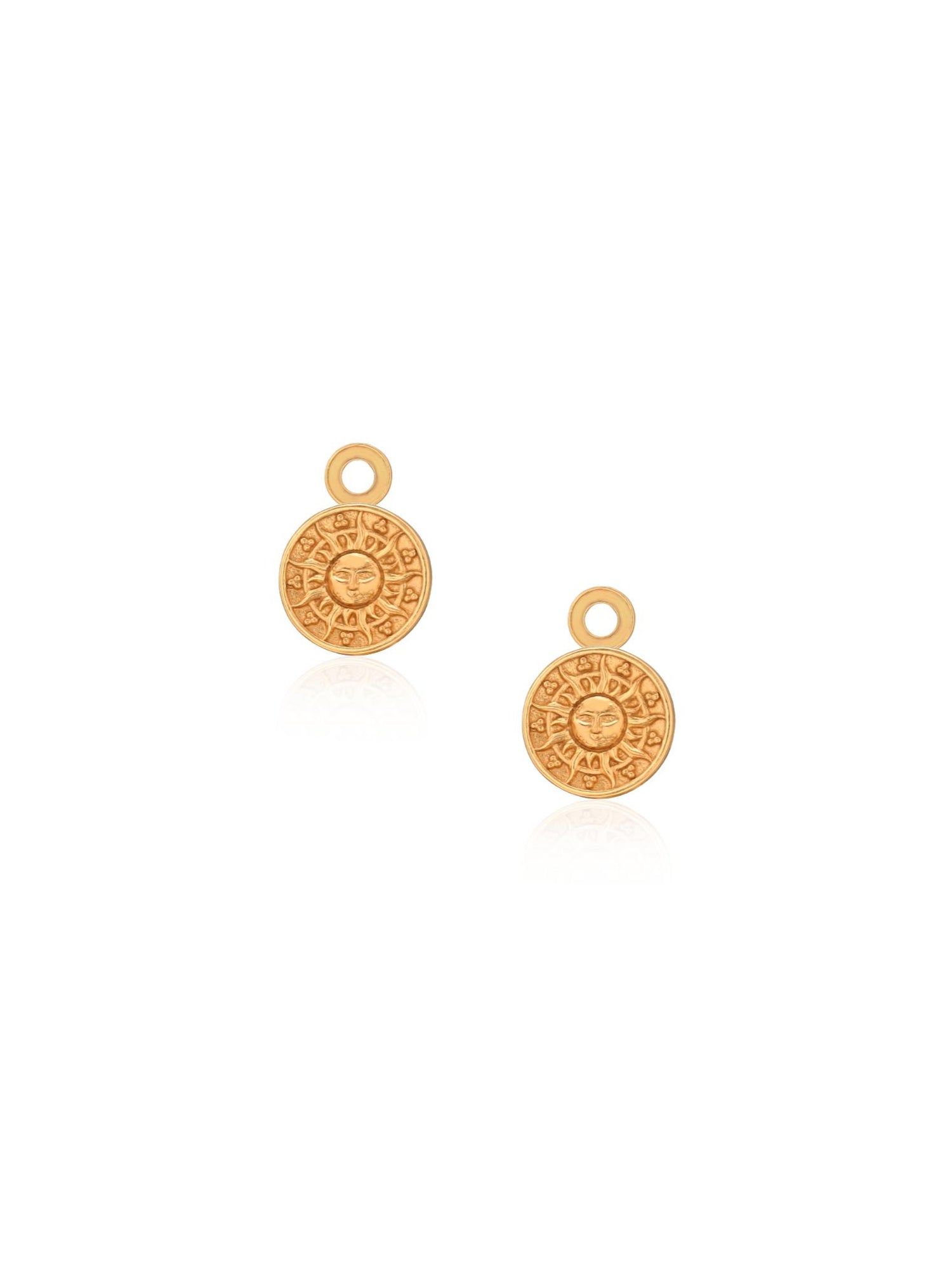 Sunshine Sun Goddess Charms for Sleeper Earrings in 9ct Rose Gold
