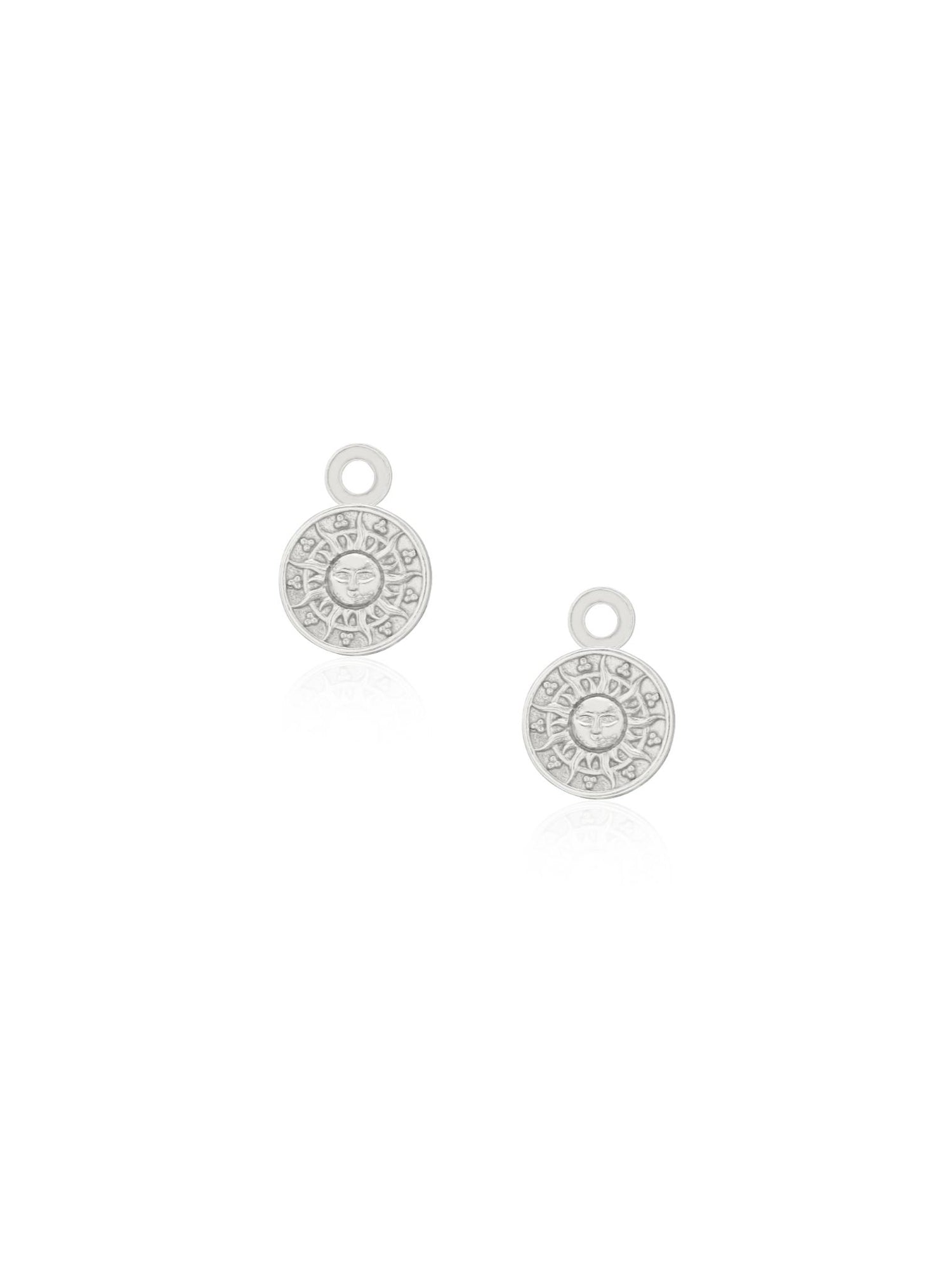 Sunshine Sun Goddess Charms for Sleeper Earrings in Silver