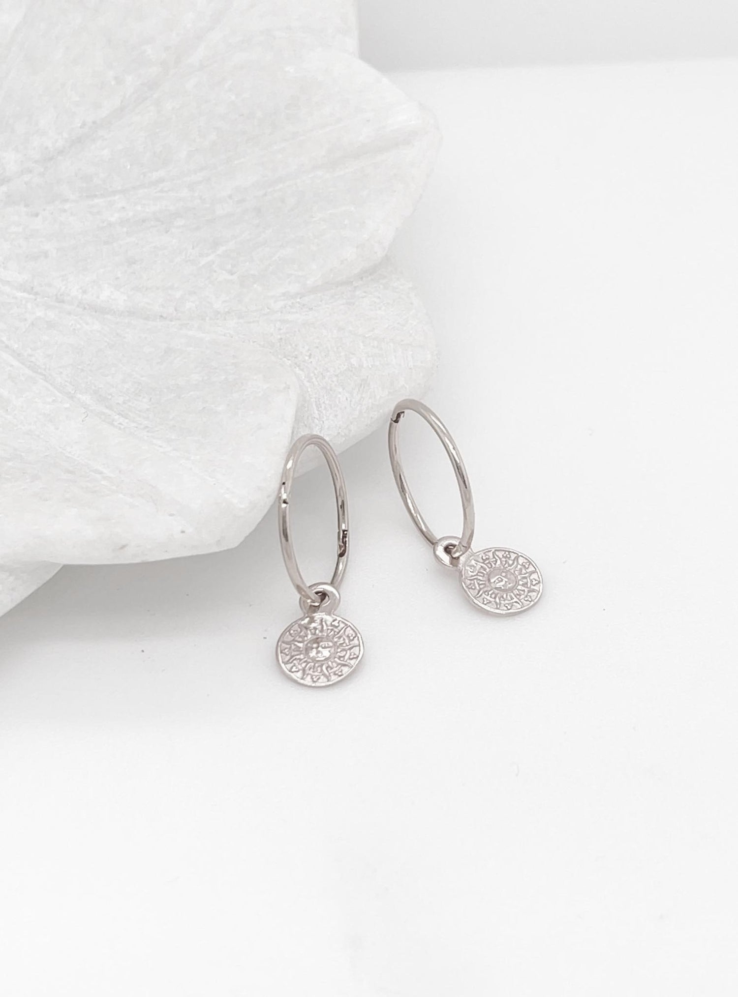 Sunshine Sun Goddess Charms for Sleeper Earrings in Silver