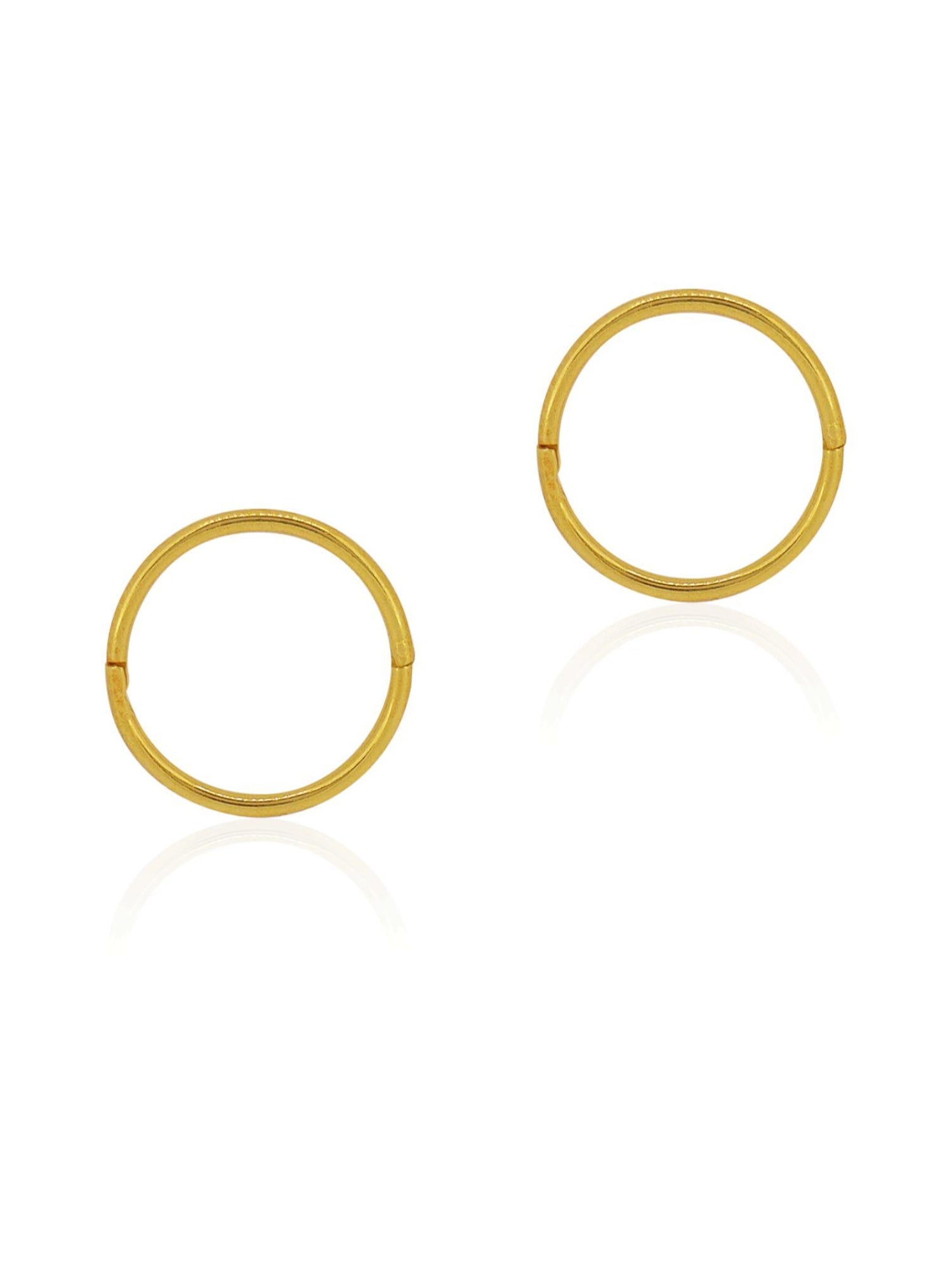 Solid 18ct Yellow Gold Medium Sleeper Earrings
