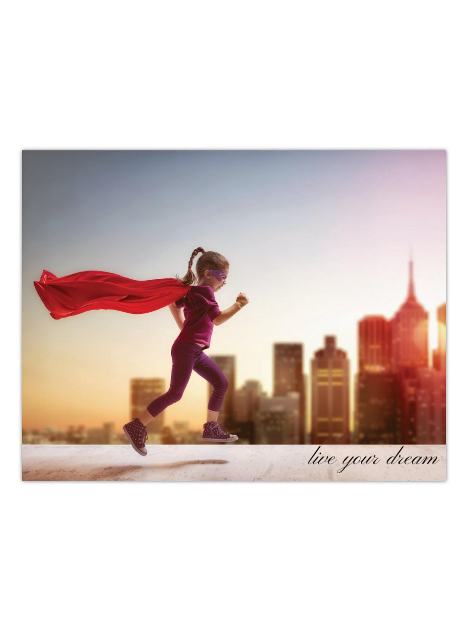 Greeting Gift Card Folded Live Your Dream
