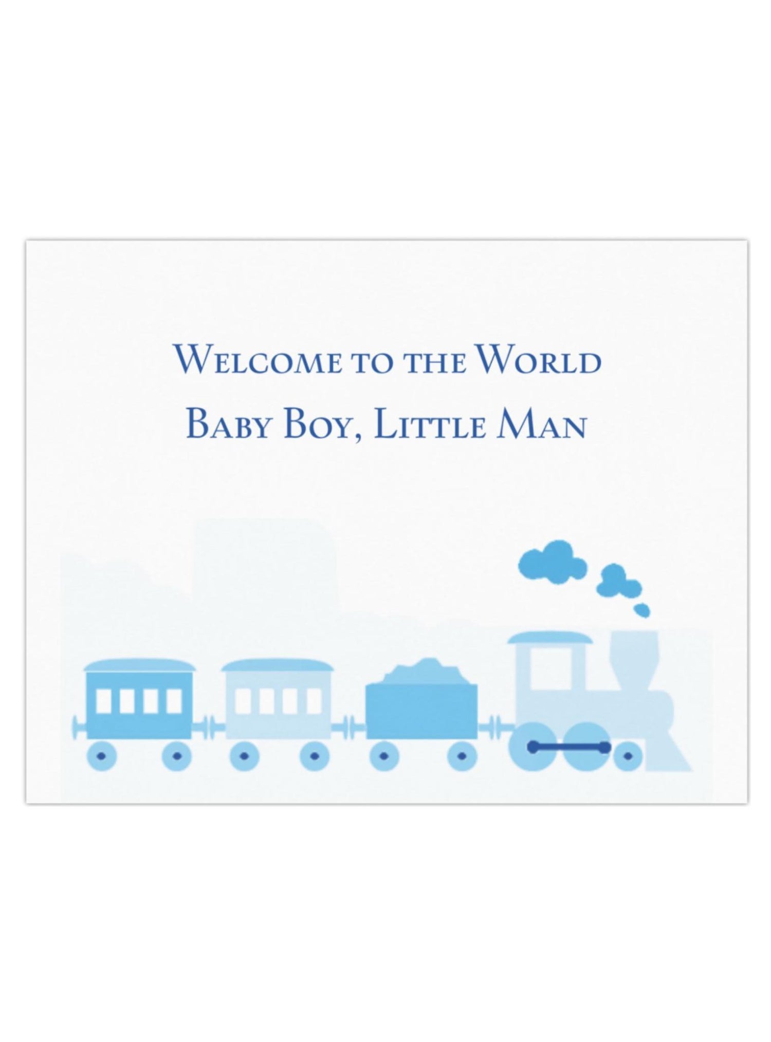 Greeting Gift Card Folded Baby Boy Little Man