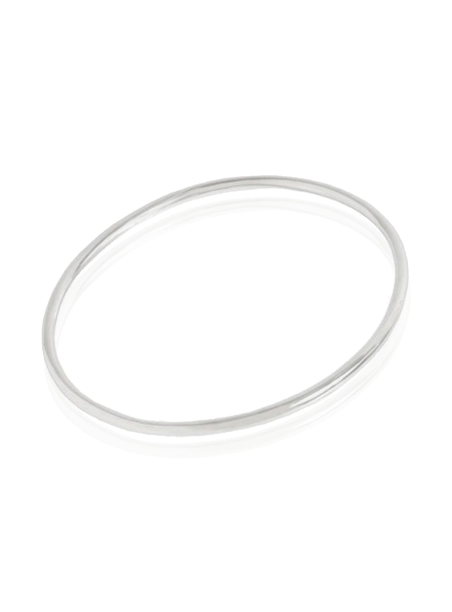 Solid Sterling Silver 2.5mm Round Golf Bangle All Sizes