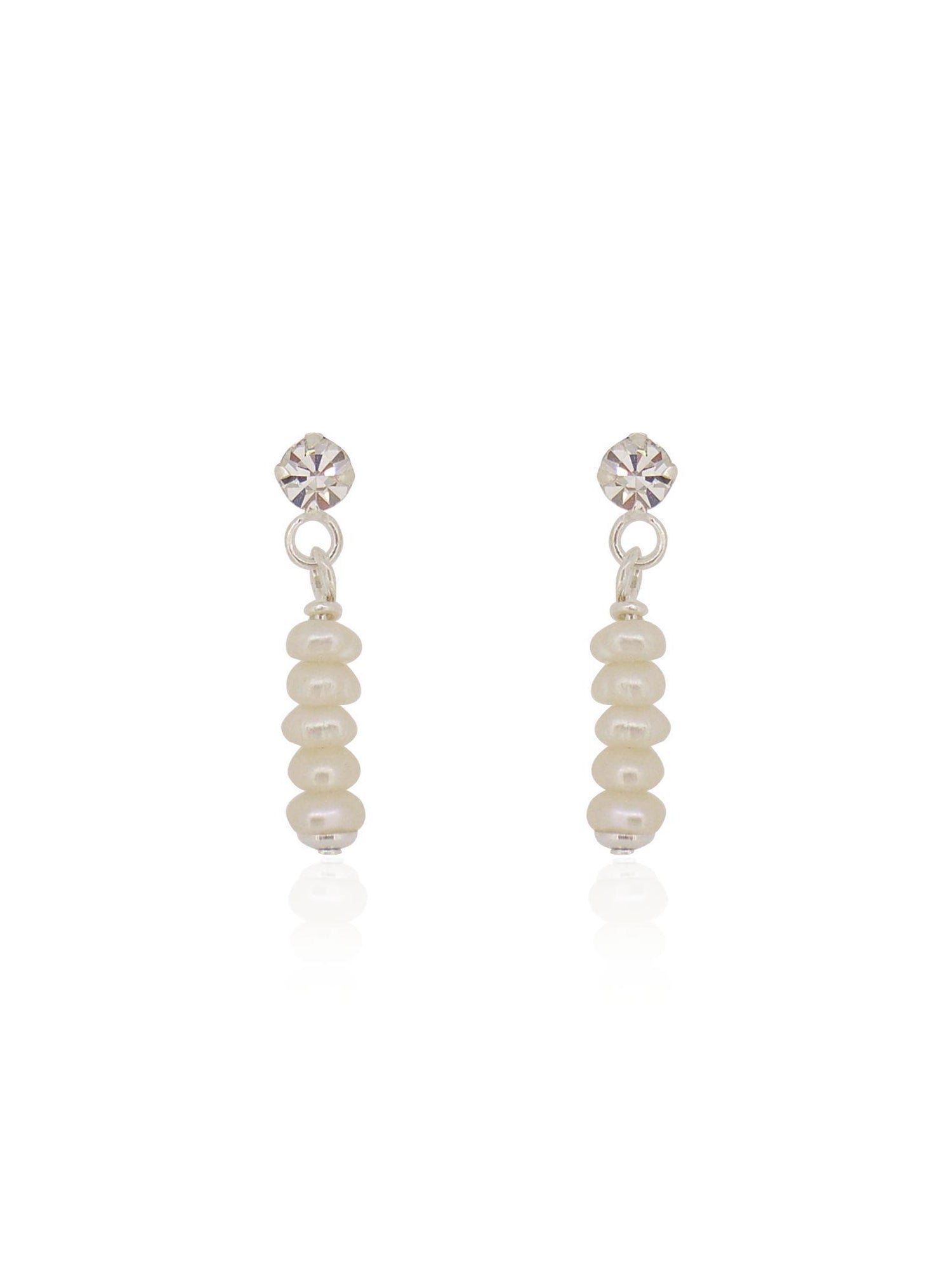 Coco Teenie Tiny Freshwater Seed Pearls in Earrings