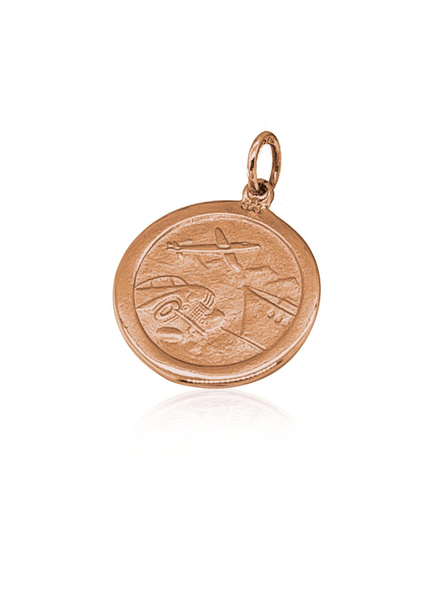 St Christopher Patron Safe Travel Pendant in 9ct Rose Gold