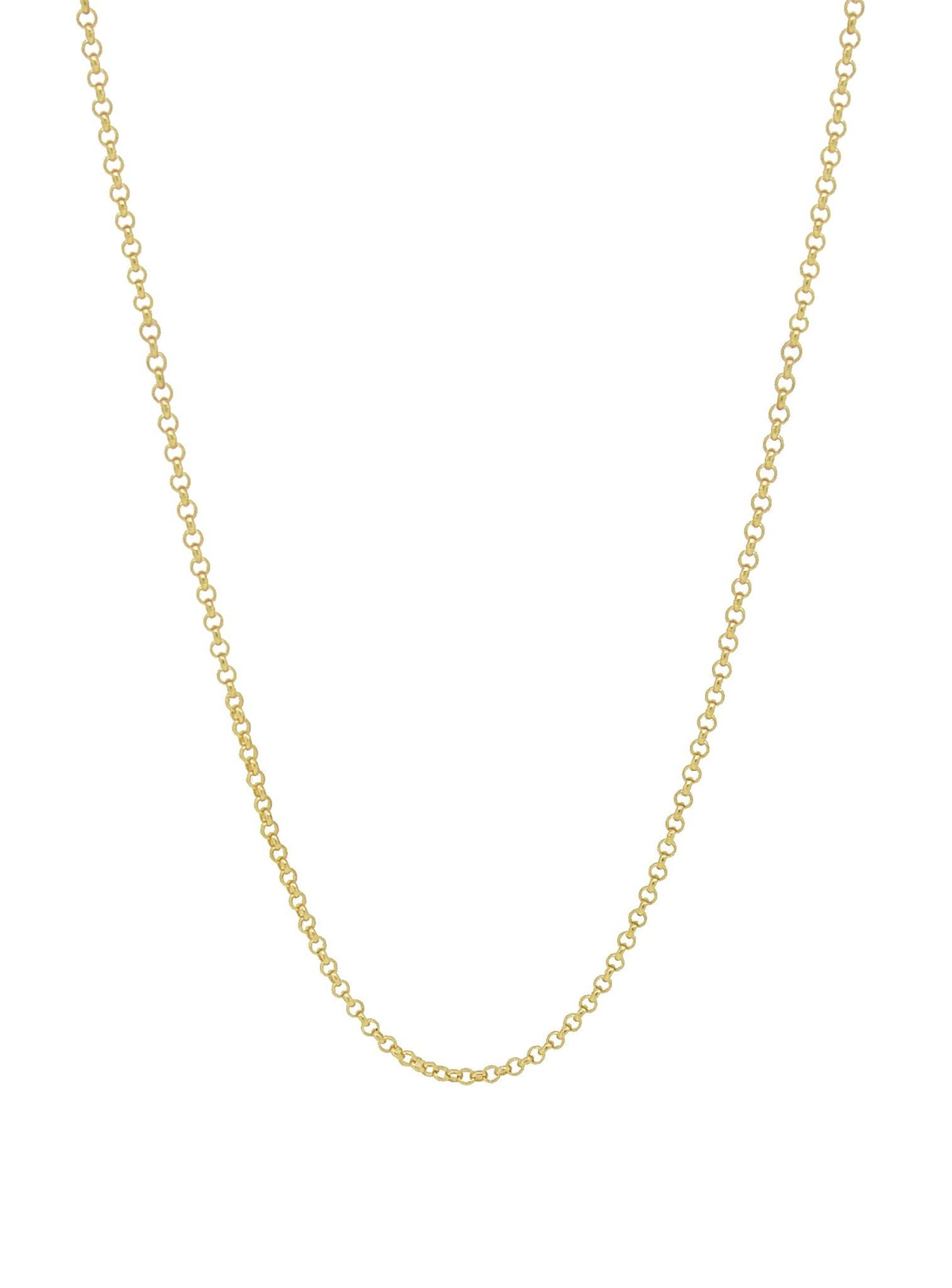 Round Belcher Necklace Chain in 18ct Yellow Gold