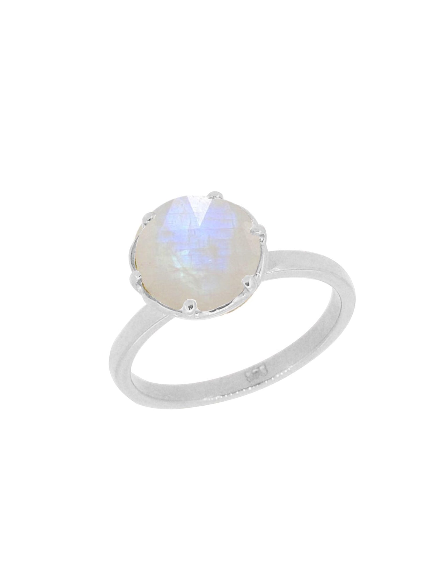 Belle Gemstone Solitaire Ring in Sterling Silver