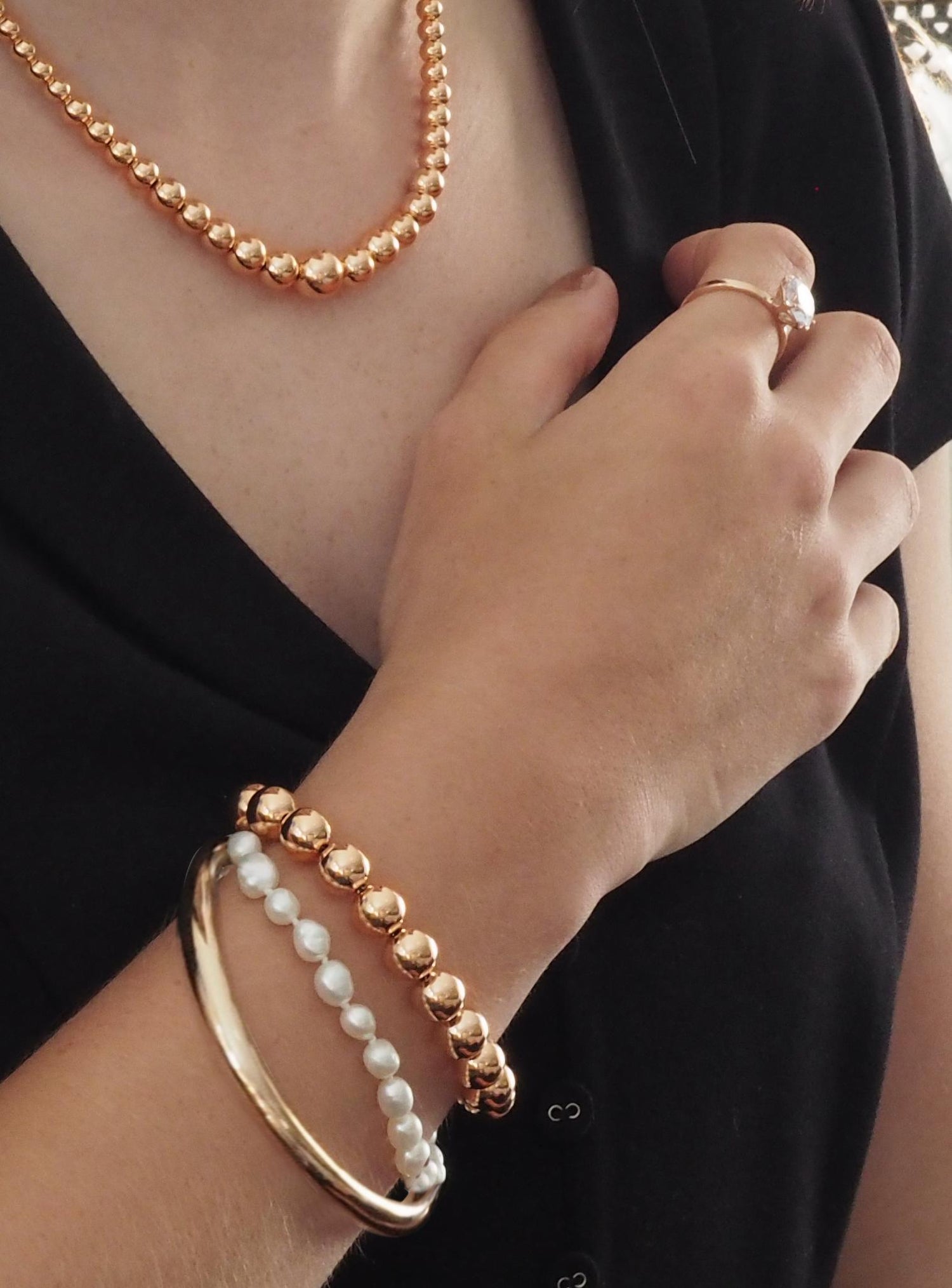 Simple 5mm Round Golf Bangle in 9ct Rose Gold