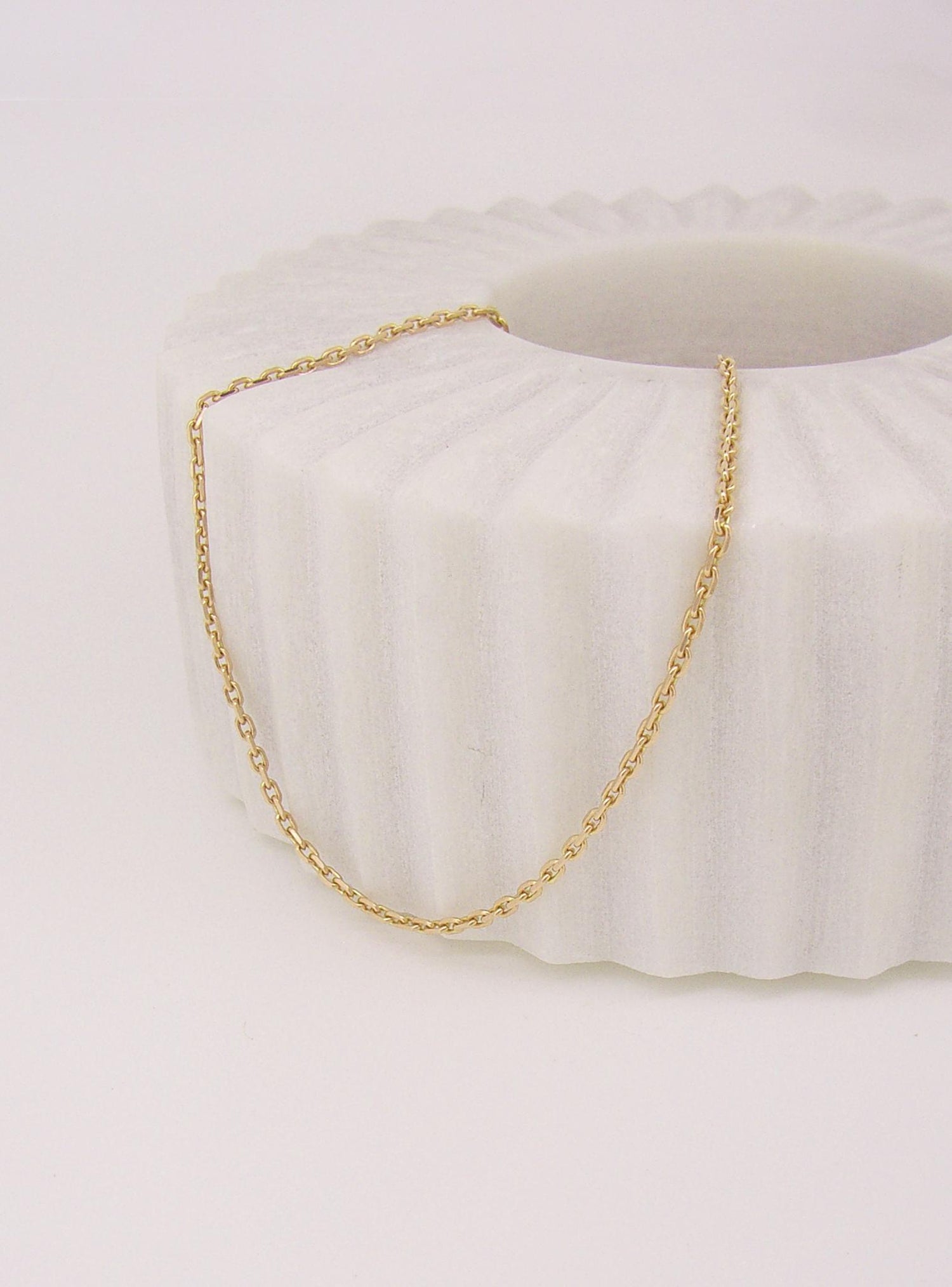 Greek Cable Necklace Chain in 18ct Yellow Gold