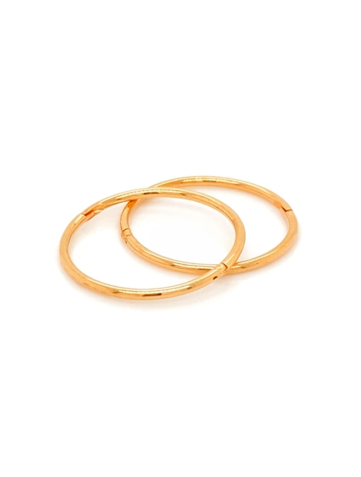 XL Jumbo Plain Sleeper Hoop Earrings in 9ct Rose Gold