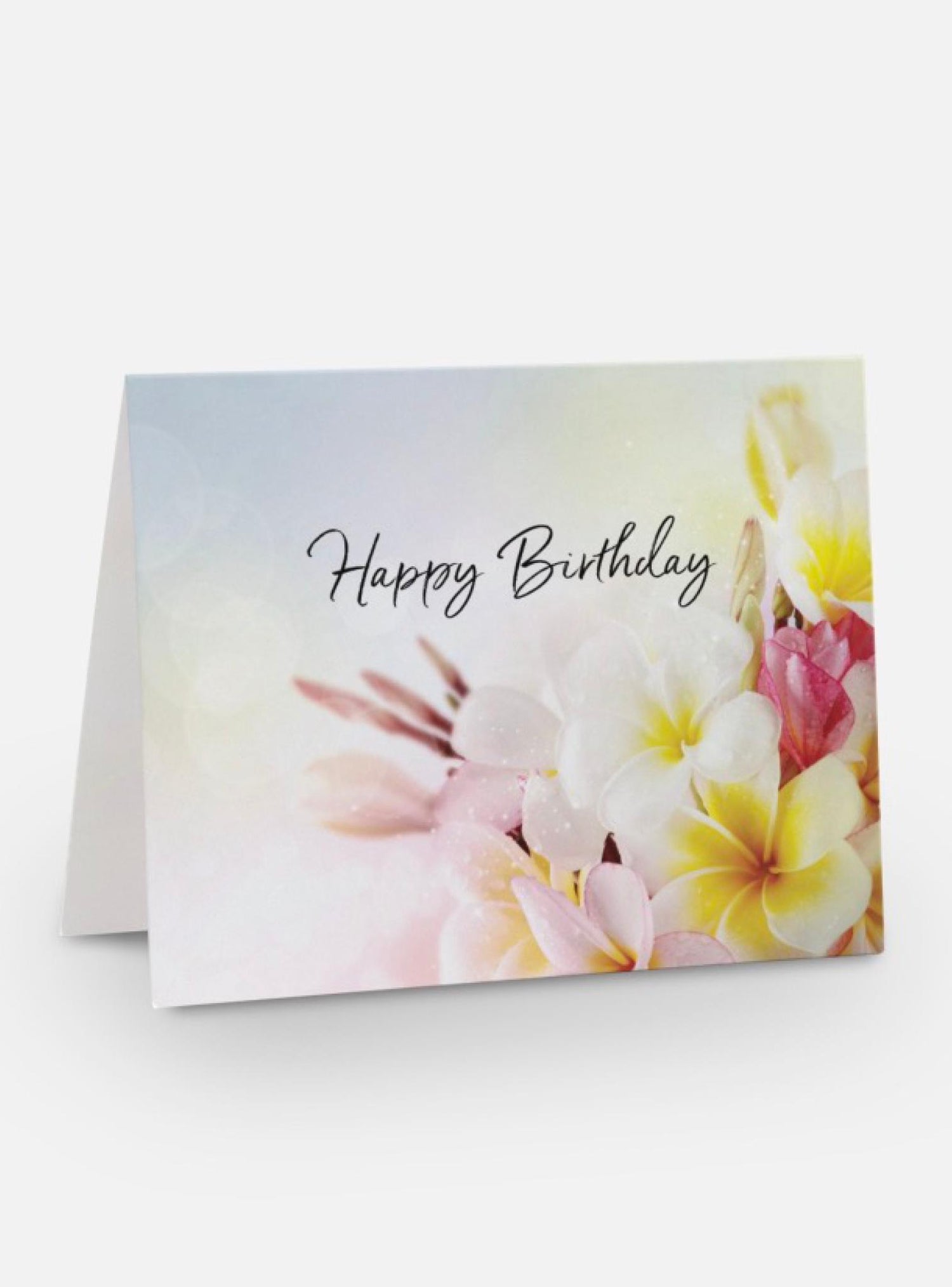 Frangipani Happy Birthday Greeting Gift Card