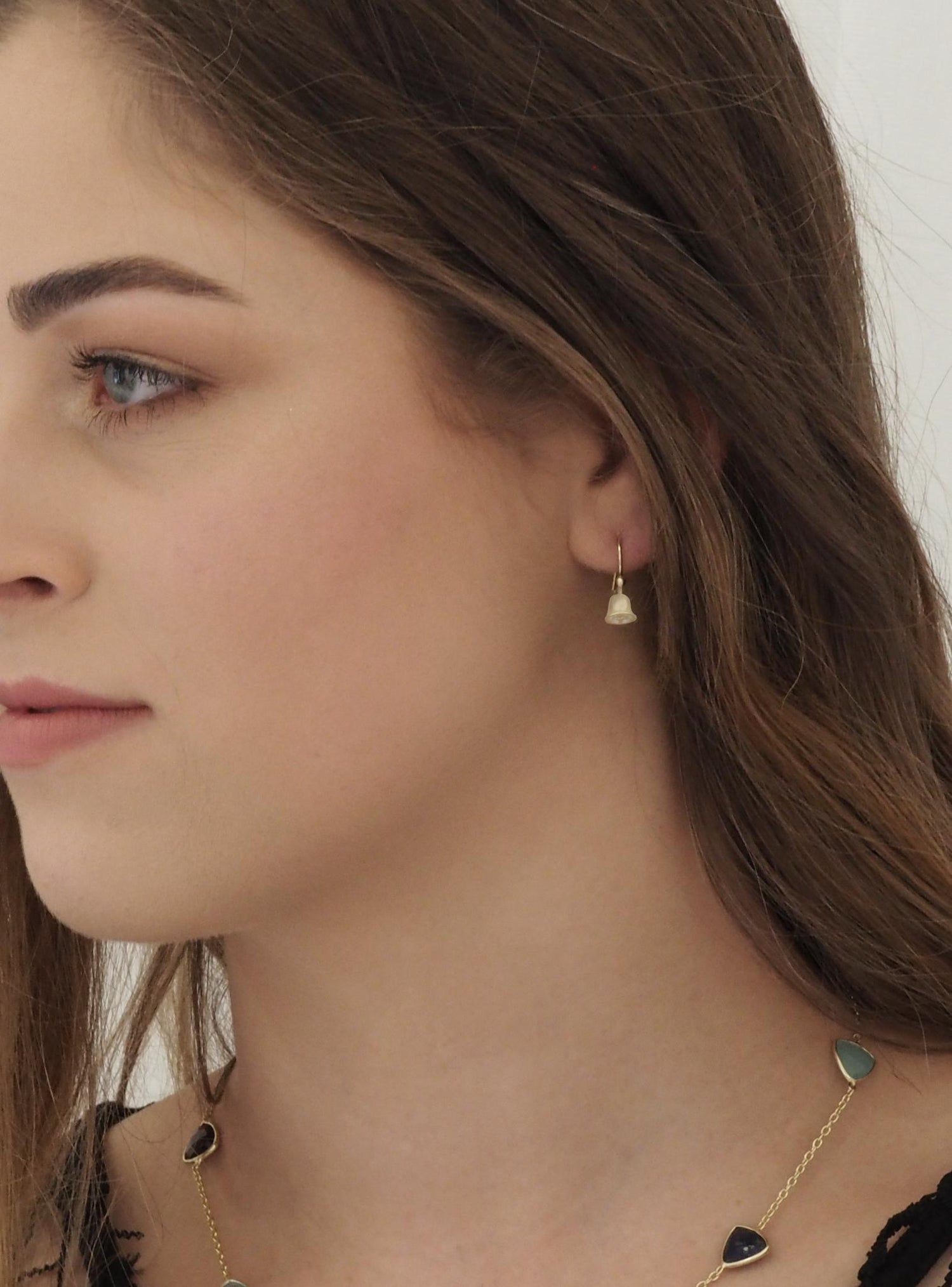Beautiful Bell Charm Earrings in 9ct Rose Gold