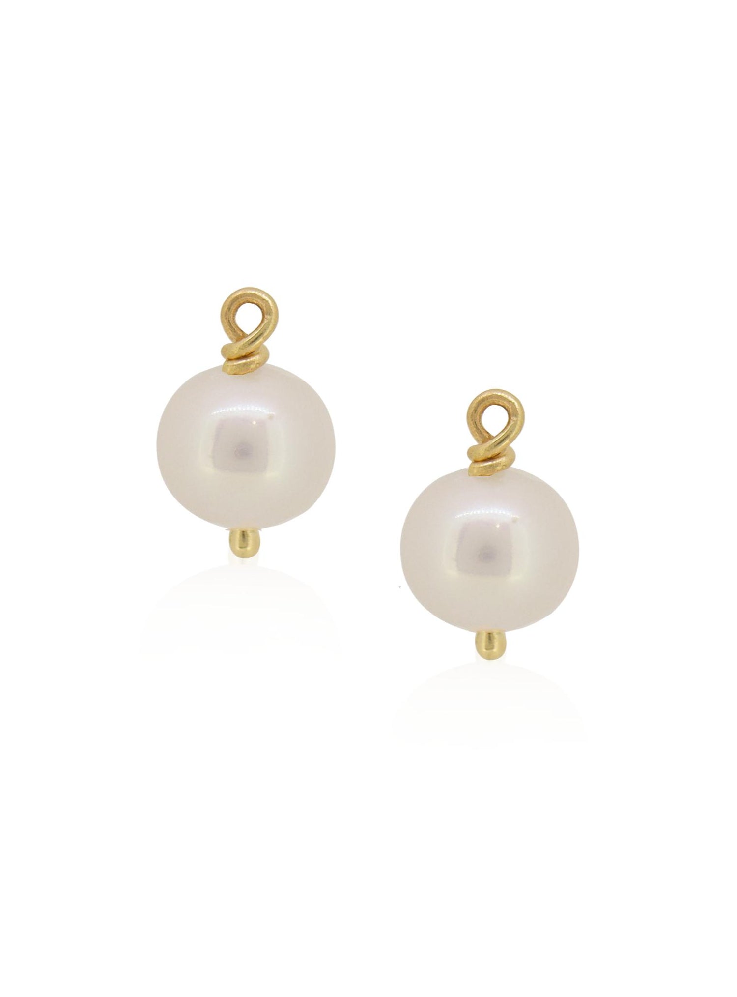 Medium 6-7mm Pearl Drops for Sleeper Earrings in 9ct Gold
