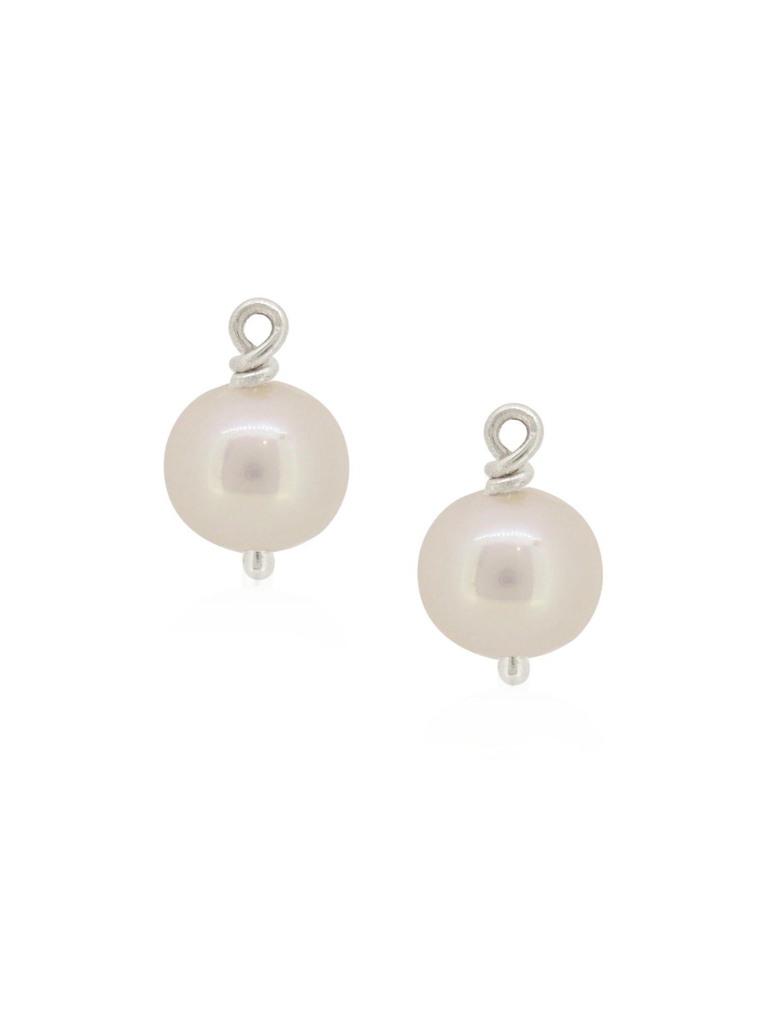 Medium 6-7mm Pearl Drops for Sleeper Earrings in Sterling Silver