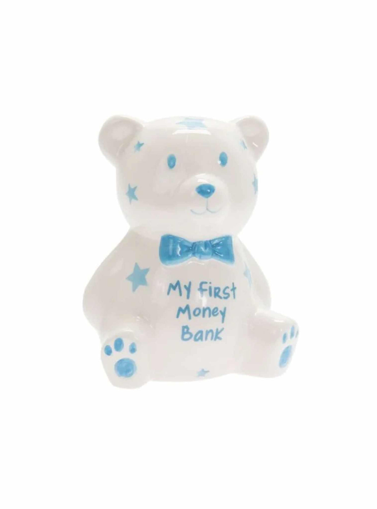 My First Teddy Bear Money Box Bank in Baby Blue