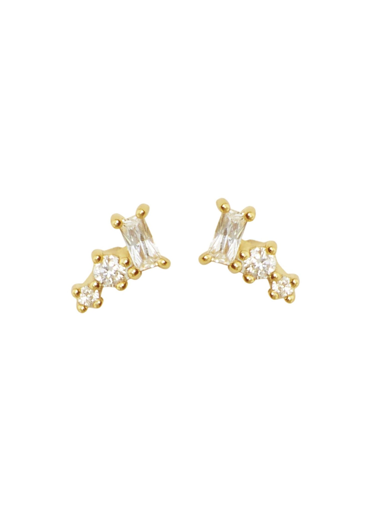 Pastiche Dancing Light CZ Earrings in Gold