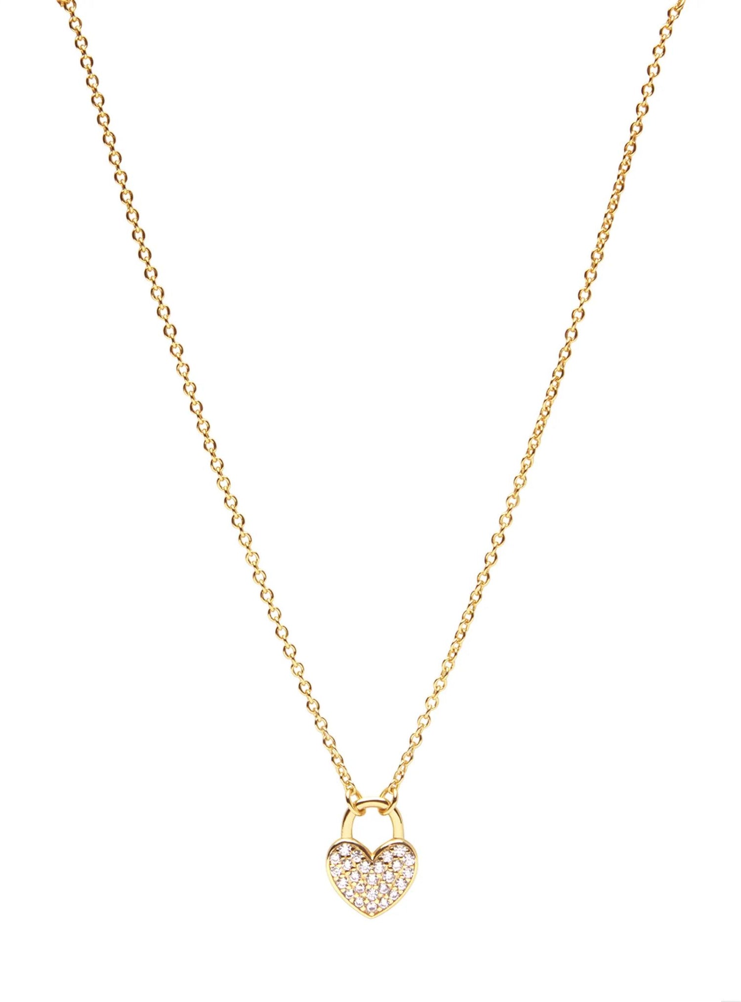 Pastiche Stolen Heart Tag Necklace in 14k Yellow Gold Plated