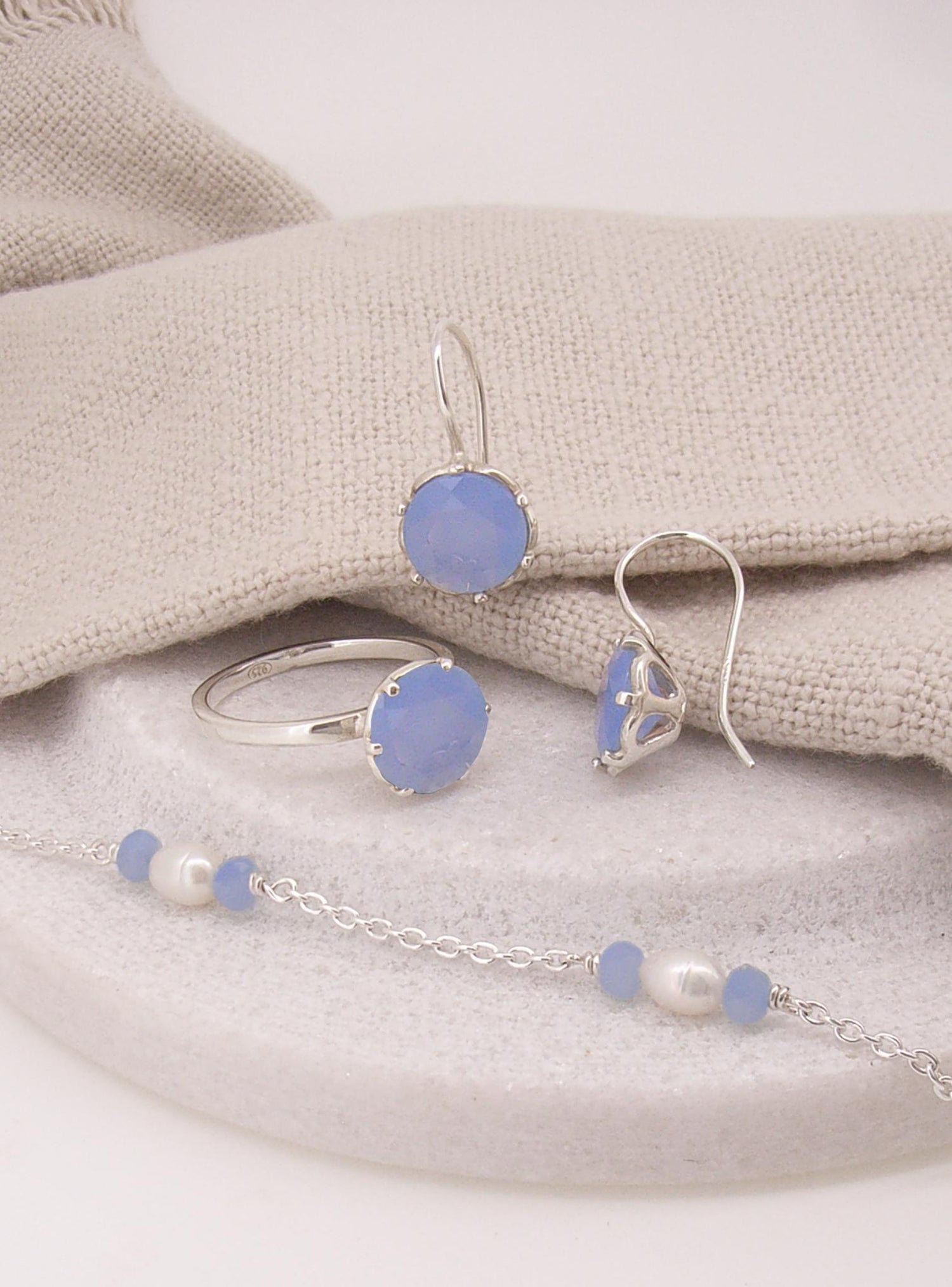 Belle Gemstone Solitaire Earrings in Sterling Silver