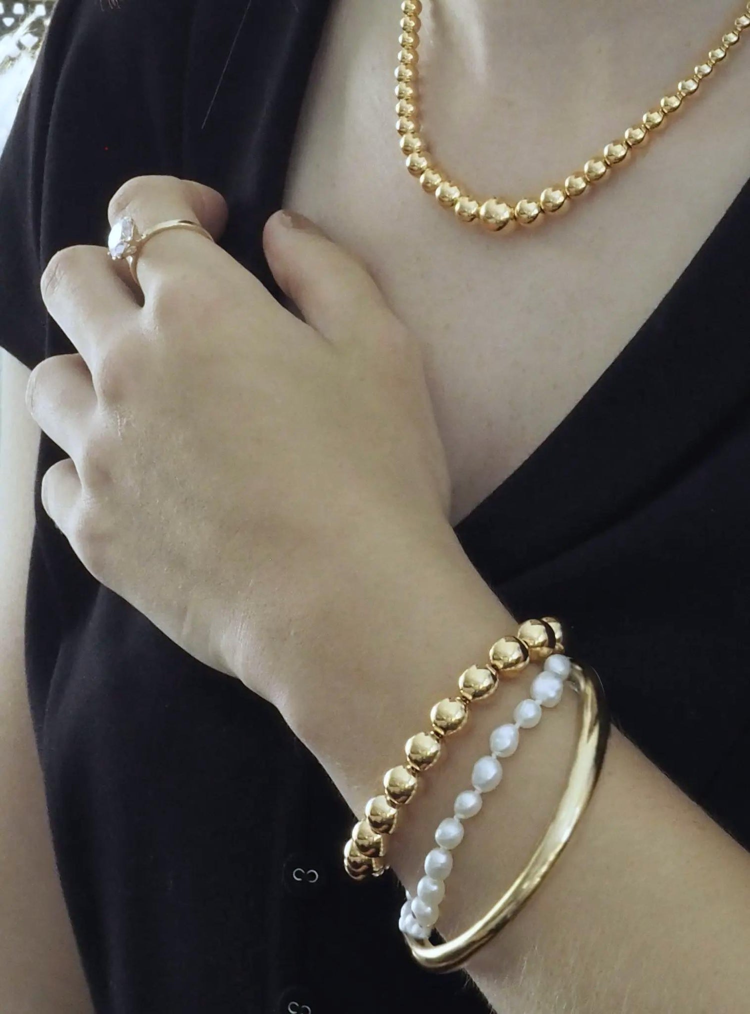 Solid 5mm Golf Bangle Baby to Adult Sizes in 9ct Gold