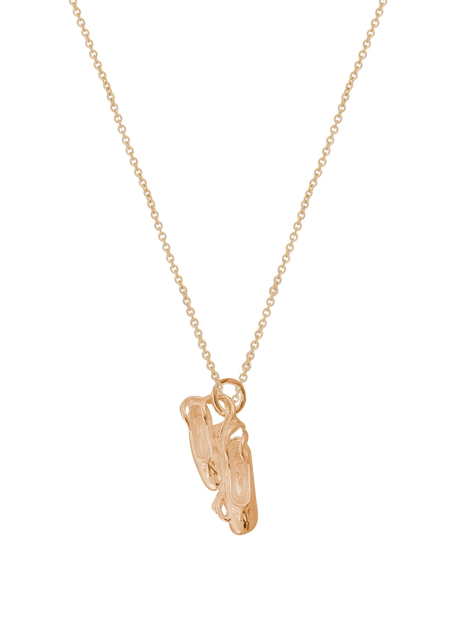 Ballerina Ballet Slippers Charm Pendant in 9ct Rose Gold