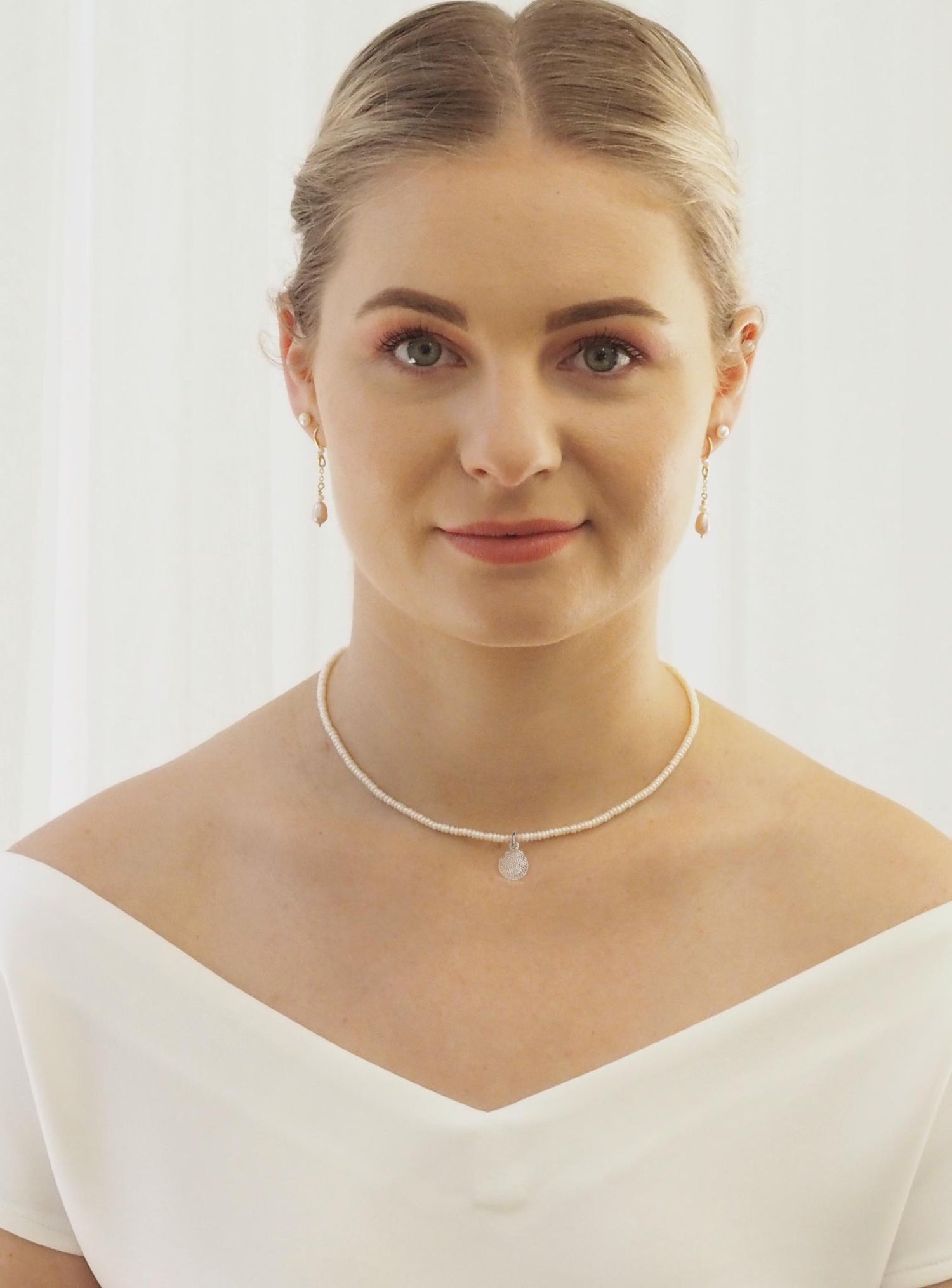 Coco Hidden Treasure Freshwater Seed Pearl Choker in Silver