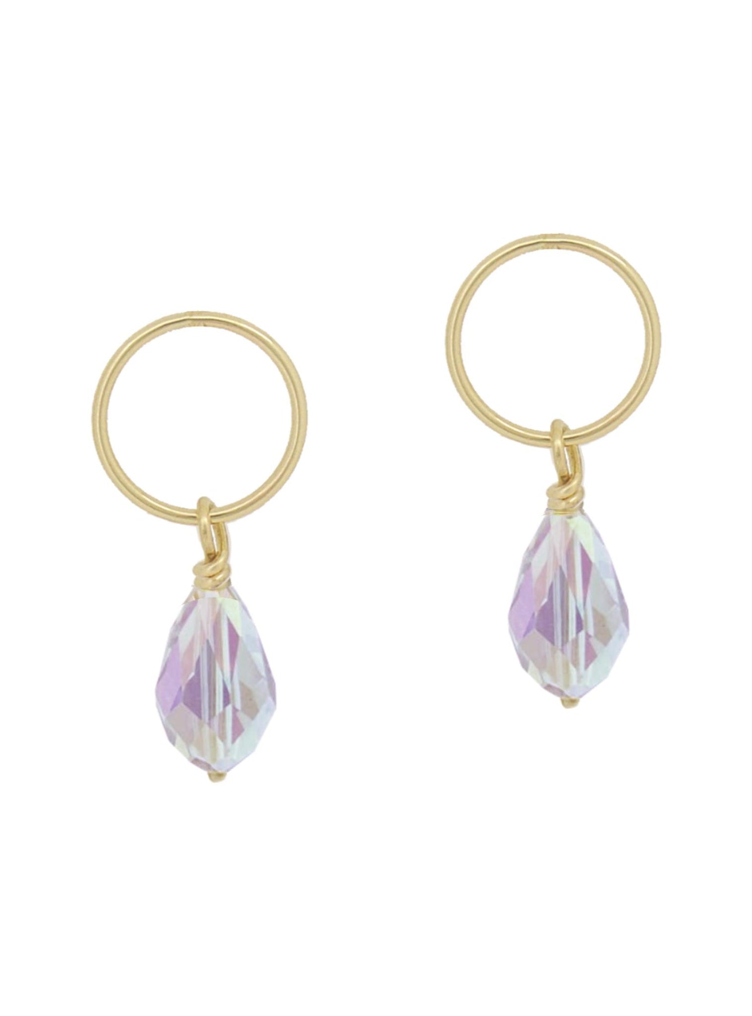 Swarovski Teardrop Charms for Sleeper Earrings in 9ct Gold