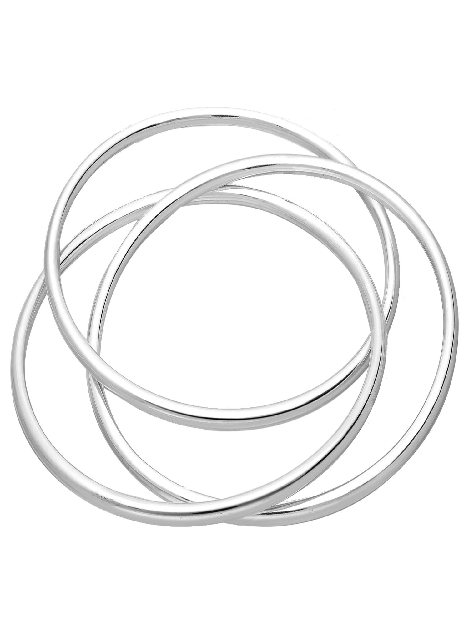 Past Present Future Russian Bangle in Solid Sterling Silver