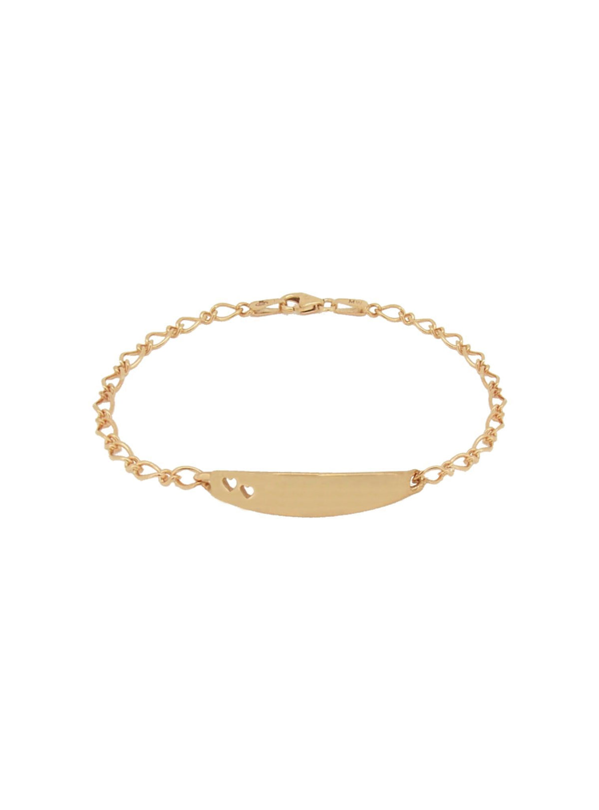 Solid 9ct Rose Gold Identity Name Baby Bracelet