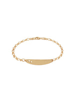 Solid 9ct Rose Gold Identity Name Baby Bracelet