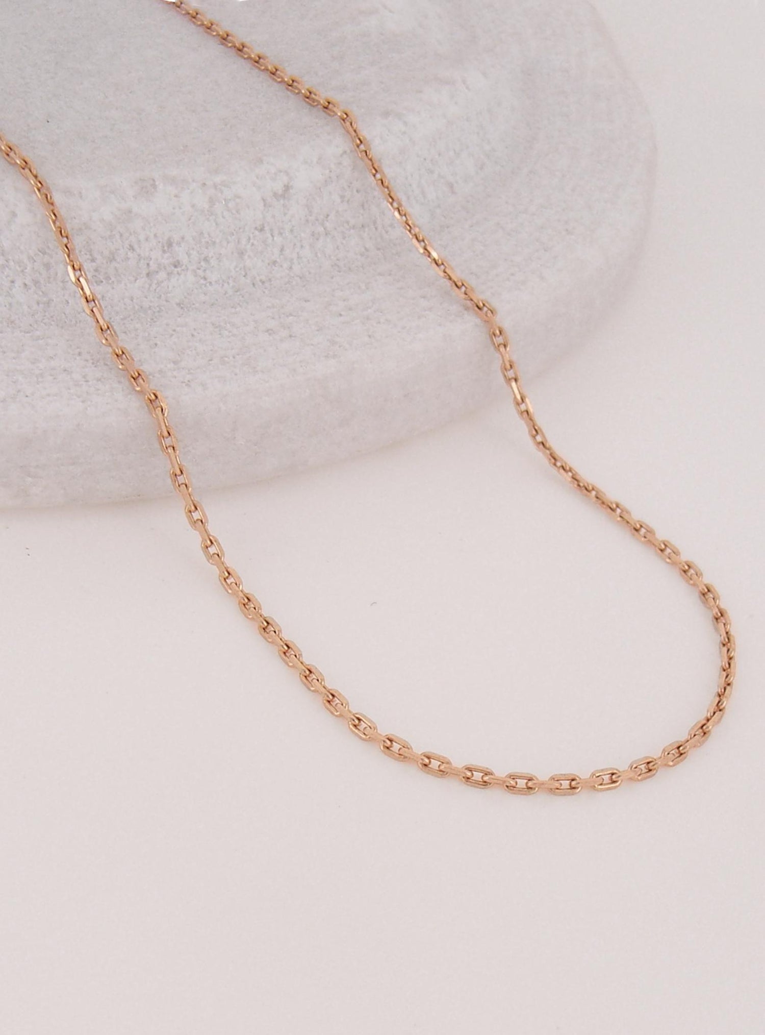 Solid 9ct Rose Gold Greek Cable Necklace