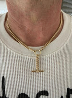 Unisex Tbar Fob Chain Necklace in 9ct Gold