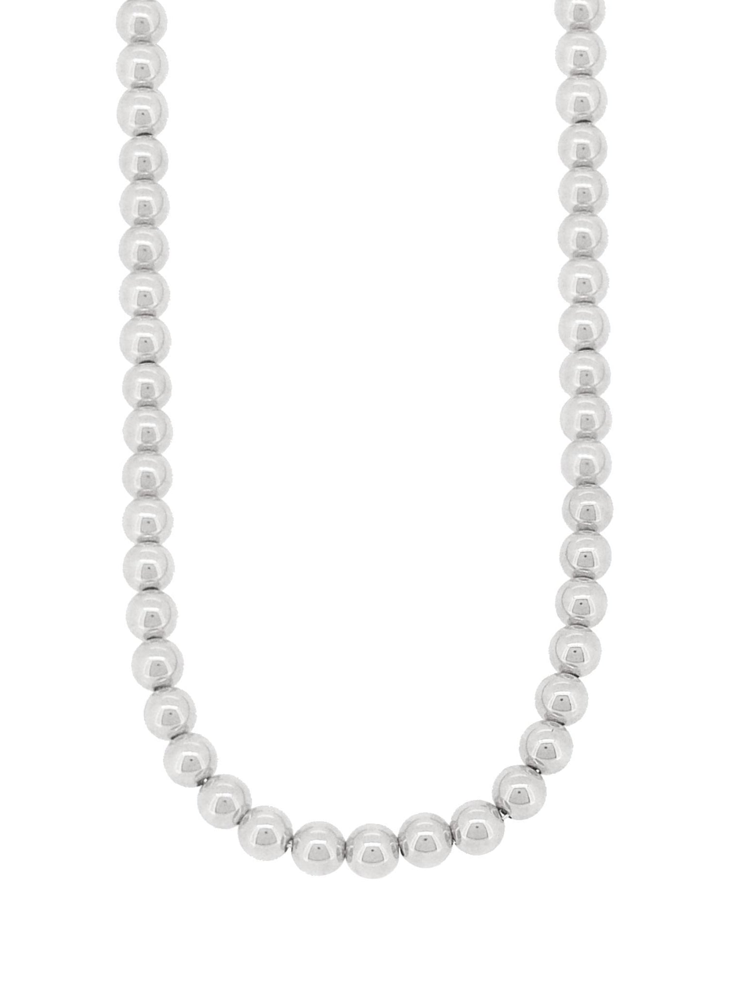 Men's Spherical 6mm Ball Necklace in Sterling Silver