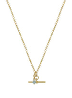 Small Fob TBar Belcher Necklace in 9ct Gold