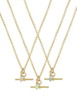 Small Fob TBar Belcher Necklace in 9ct Gold