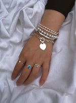 Reagan Heart Tag Toggle Bracelet in Sterling Silver