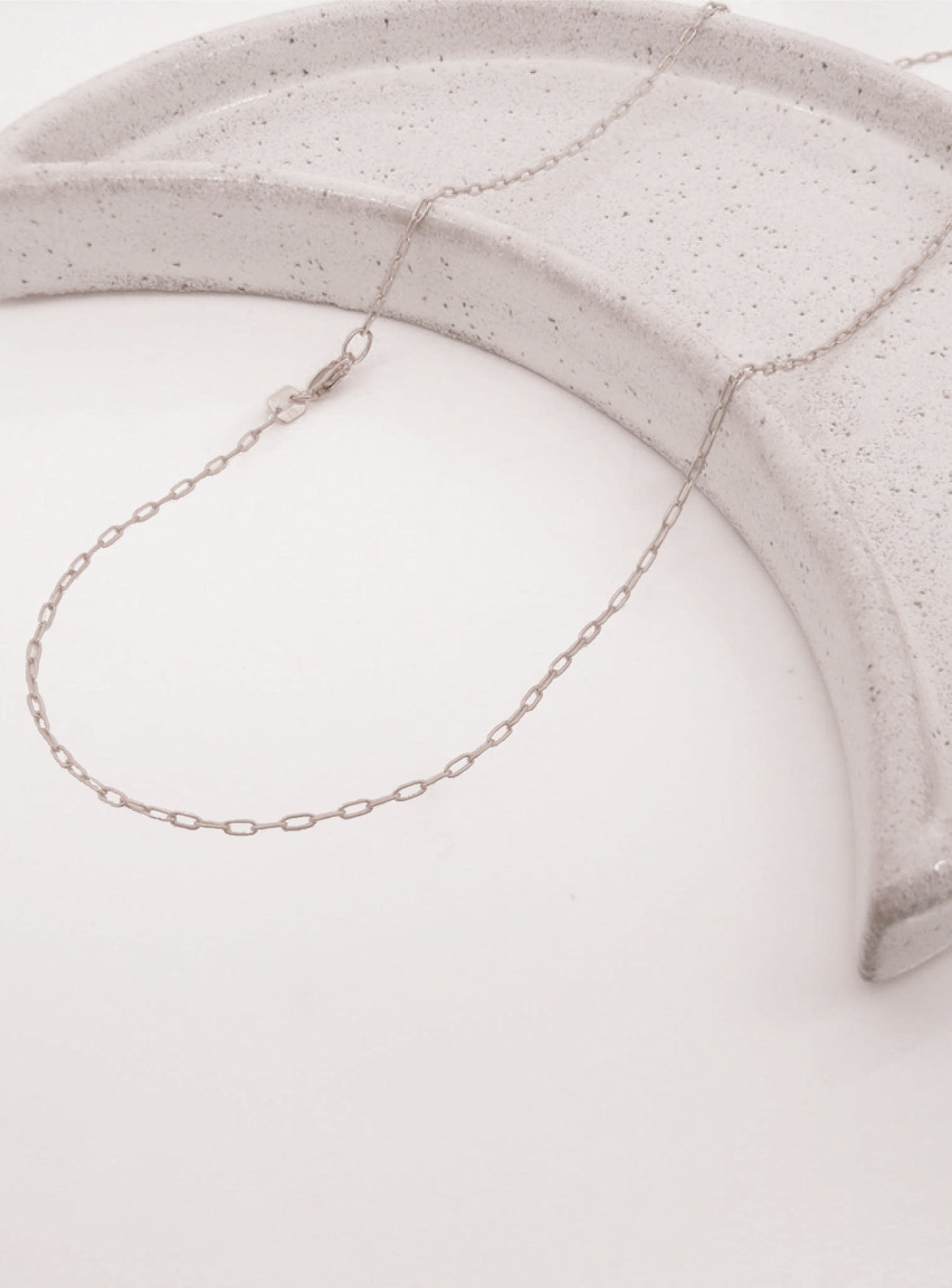 Aurelia Fine 1.7mm Paperclip Necklace Chain in 9ct White Gold