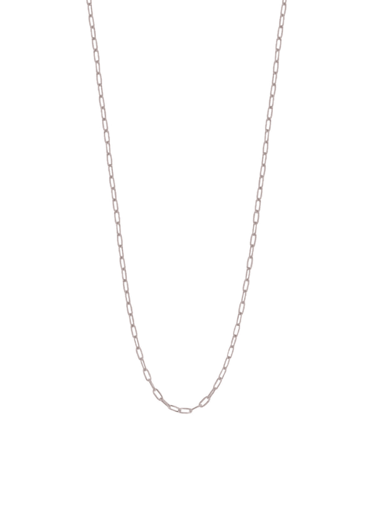 Aurelia Fine 1.7mm Paperclip Necklace Chain in 9ct White Gold