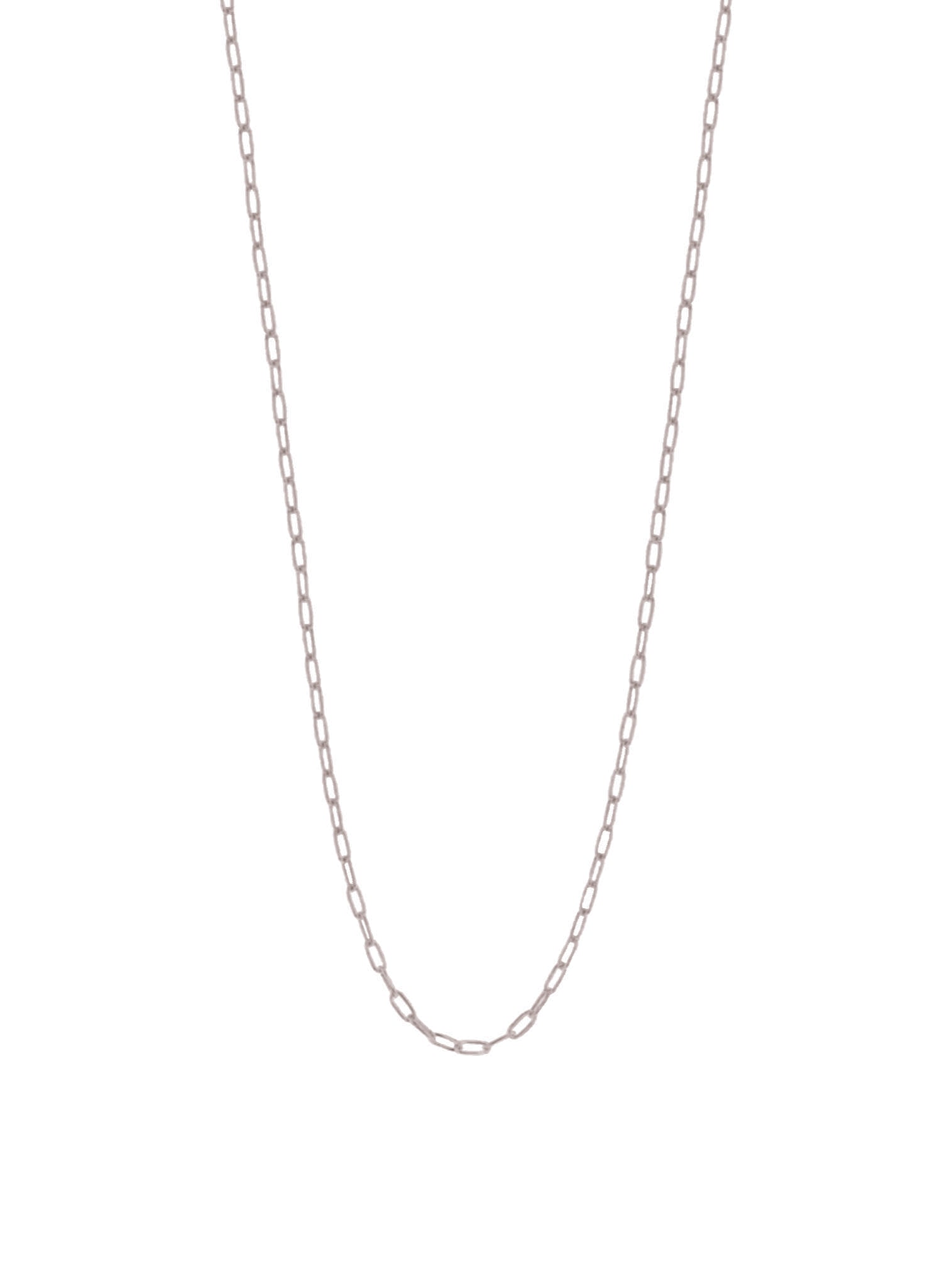 Aurelia Fine 1.7mm Paperclip Necklace Chain in 9ct White Gold