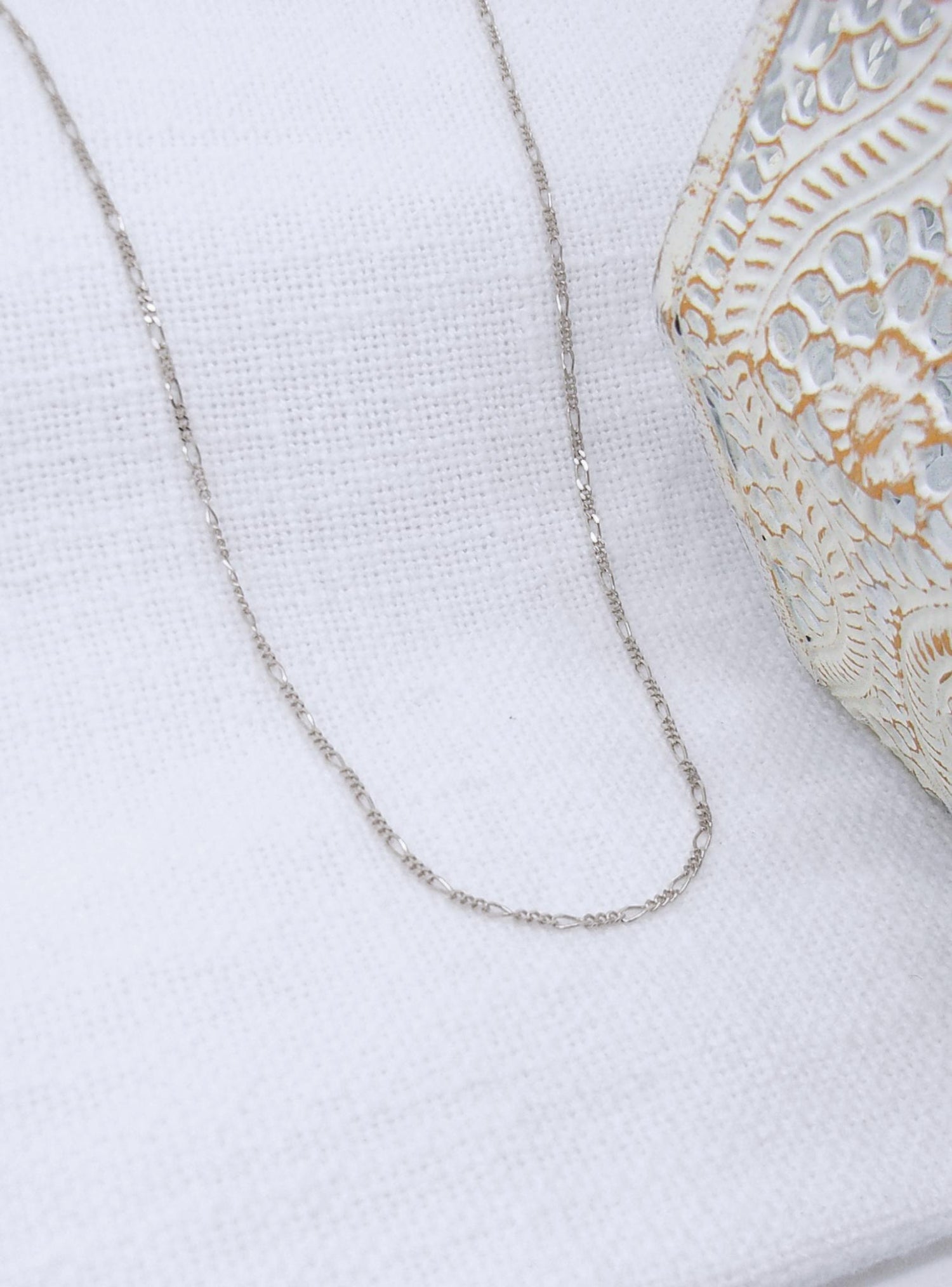 Aurelia Diamond Tag Charm Belcher Necklace in Stering Silver