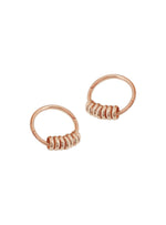Charms for Sleeper Earrings 7 Lucky Rings in 9ct Rose Gold