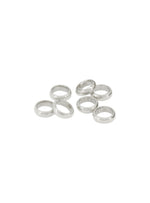 Charms for Sleeper Earrings 7 Lucky Rings in Silver