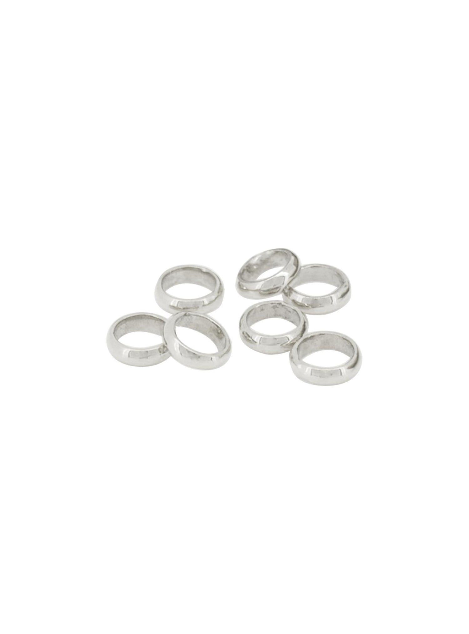 Charms for Sleeper Earrings 7 Lucky Rings in Silver