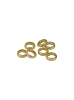 Charms for Sleeper Earrings 7 Lucky Rings in 9ct Gold